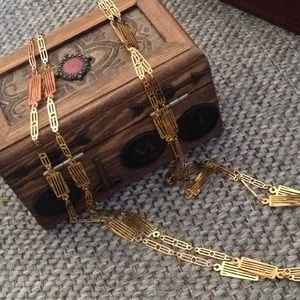 Gold Art Deco Layered Necklace